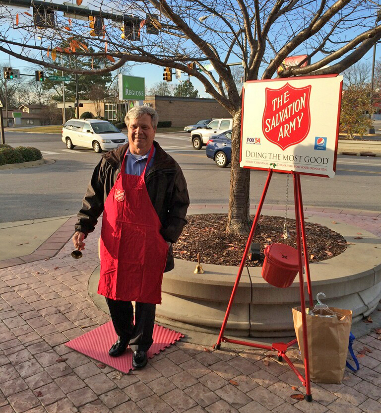 Photo of Tommy Brown volunteering with Salvation Army