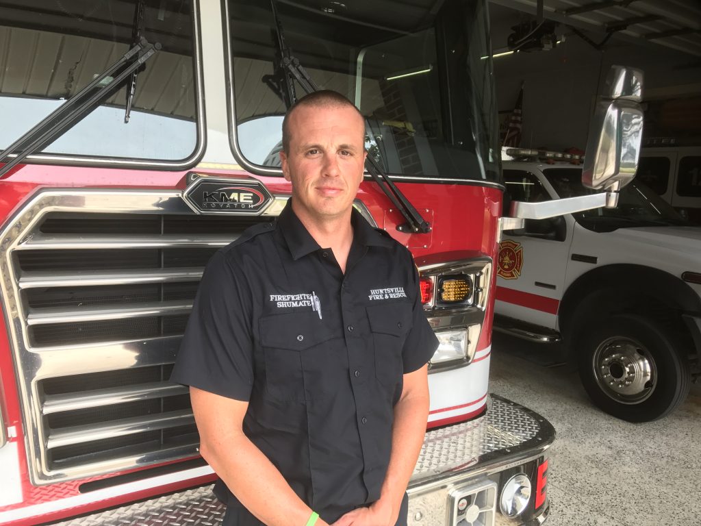 Huntsville firefighter Josh Shumate