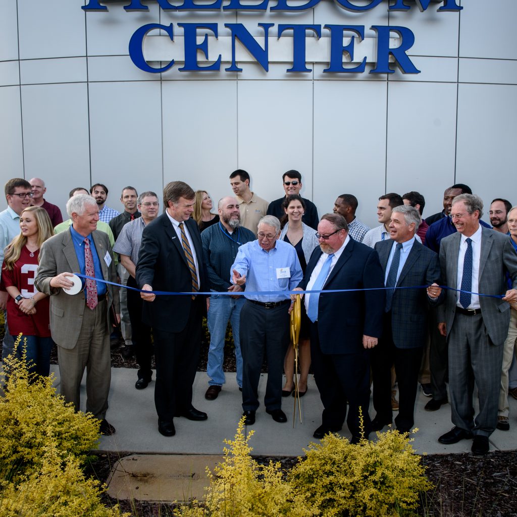 Ribbon cutting ceremonies officially opened The Freedom Center, a new conference center