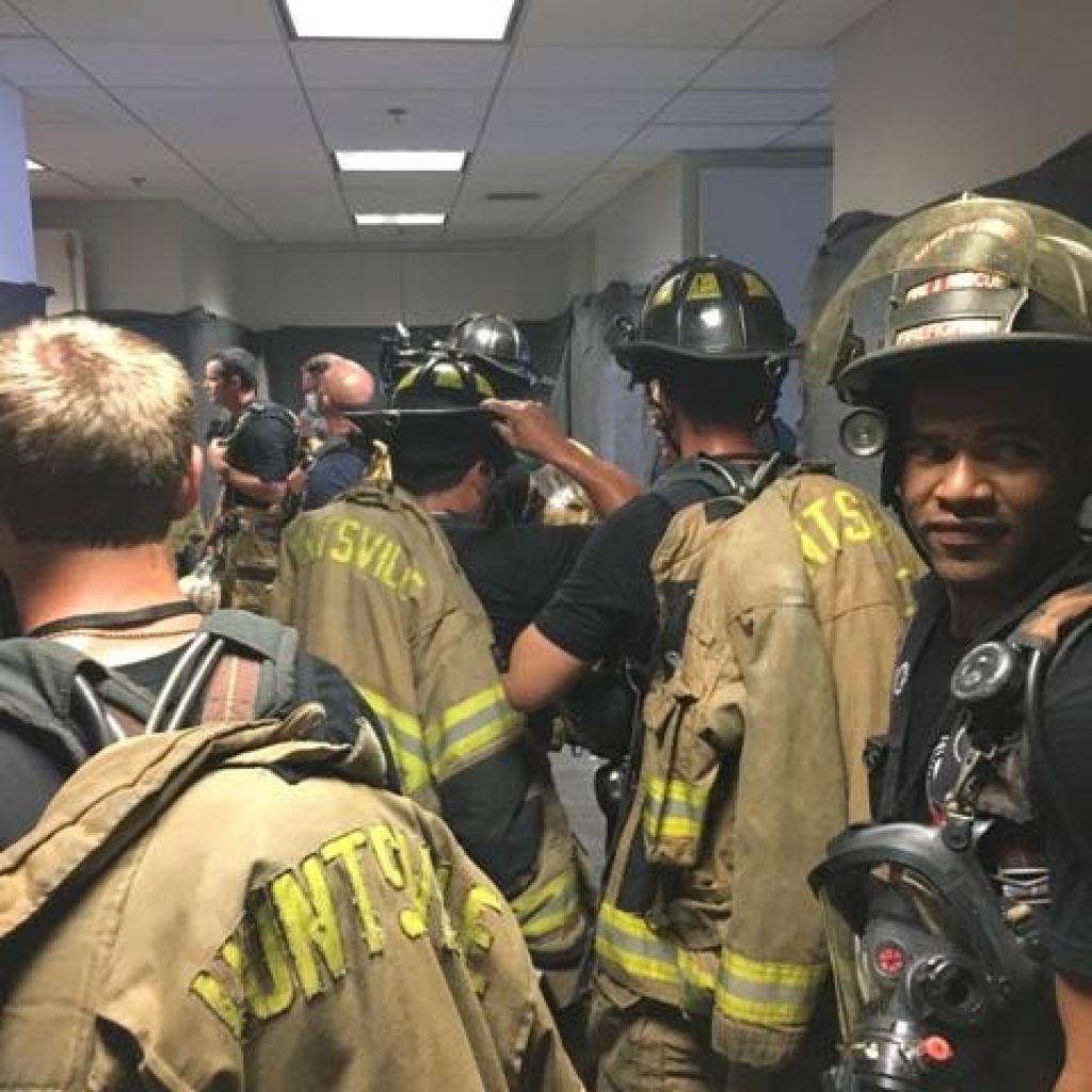 Huntsville firefighters at 9/11 Stair Climb
