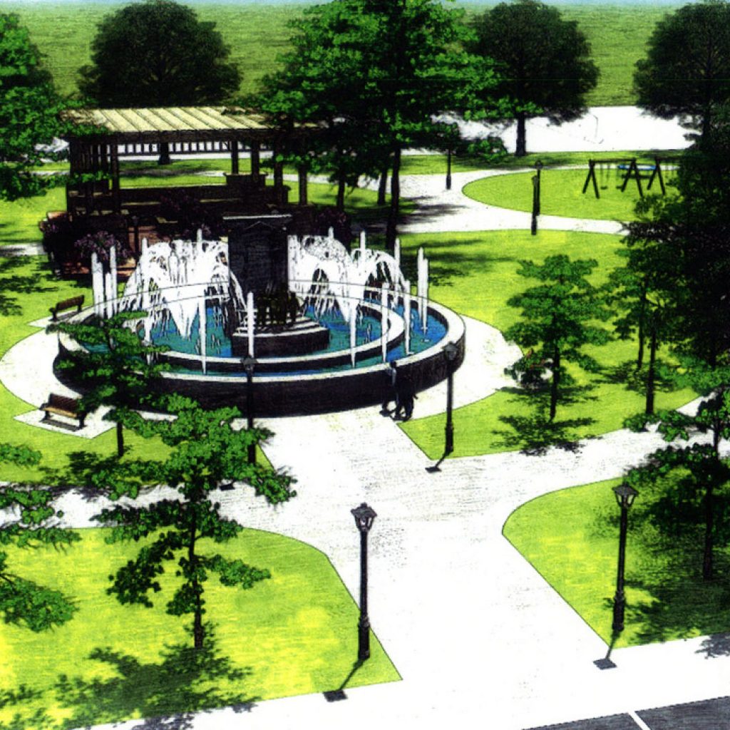 Landscape architectural concept for a memorial park on the site of the old William Hooper Councill High School