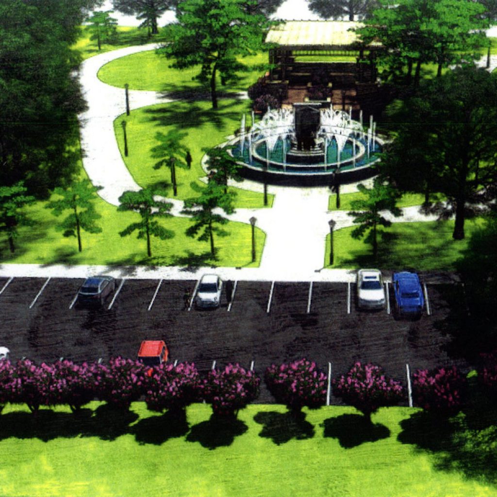 Landscape architectural concept for a memorial park on the site of the old William Hooper Councill High School
