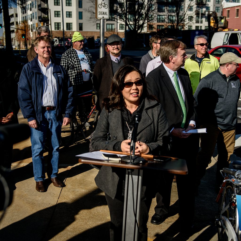 City Opens New Cycle Track for Downtown Huntsville