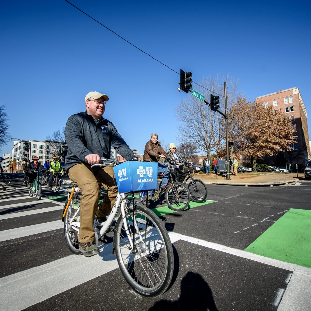 City Opens New Cycle Track for Downtown Huntsville