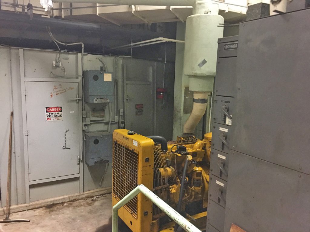 Generator and power center in the basement
