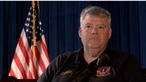 A portrait of Huntsville Fire & Rescue Capt. Art Mitchell