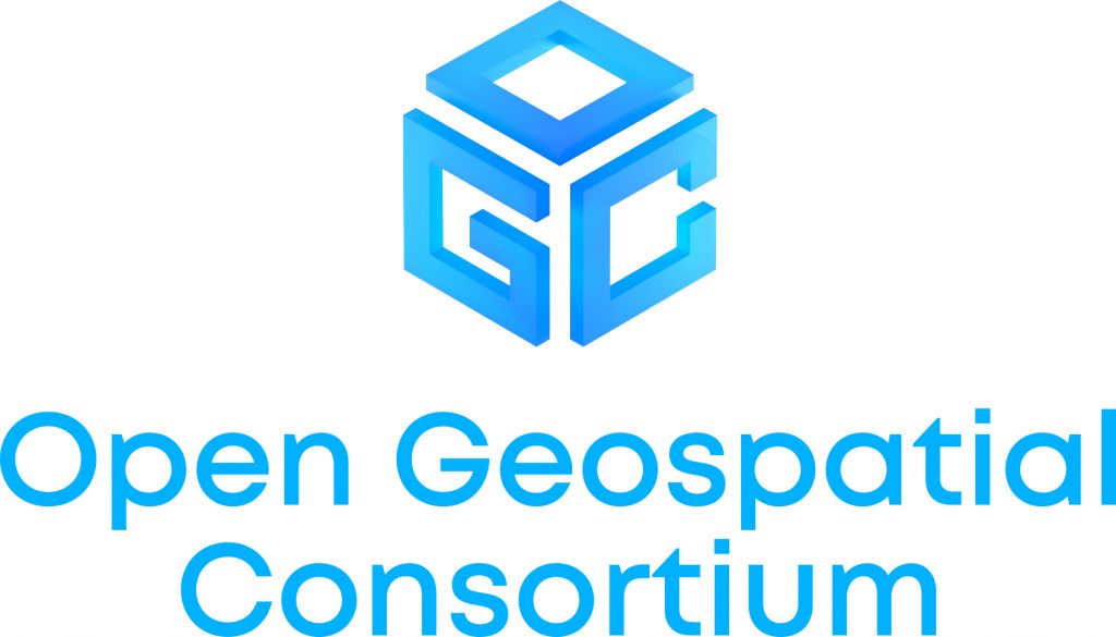 Open Geospatial Consortium blue and white logo