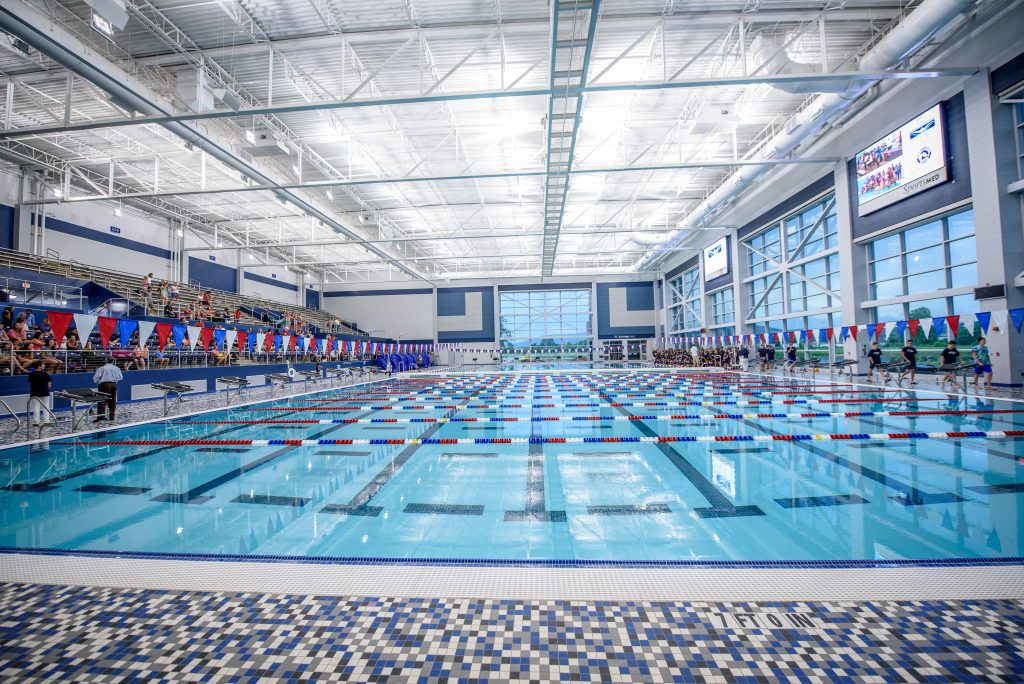 The pool at the Huntsville Aquatics Center hosts a swim meet-up.