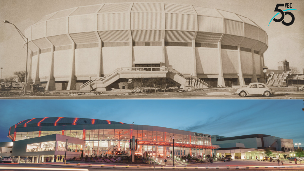 then and now photos of von braun center arena